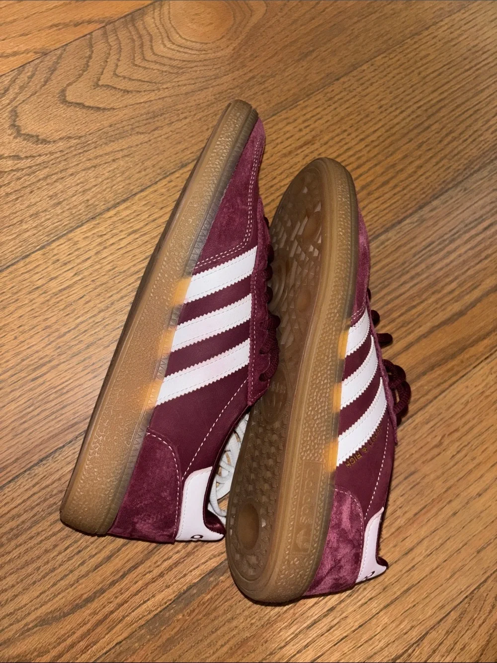 adidas Women's Gazelle Sneakers in Burgundy and White